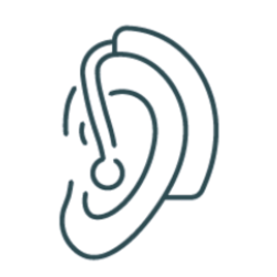 illustration oreille stylisée pour audition-passion à Villeneuve-sur-Lot, symbole soin audition professionnelle